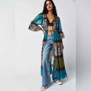 Free People Rachel Mixed Tiers Kimono
